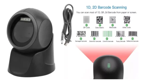 Scanner Lector Código De Barras En 1d Y 2d Usb Color Negro - Imagen 3